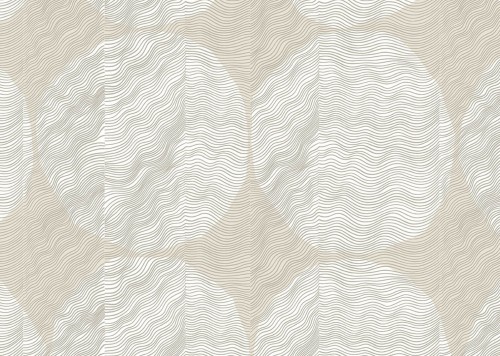 Tapeta falujące linie i koła J&V 25975 Isot Kivet Nakki Marimekko