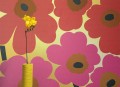 Tapeta metaliczna kwiaty maki J&V 25905 Unikko Marimekko