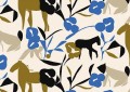 Tapeta stylizowane konie J&V 25925 Laidun Marimekko