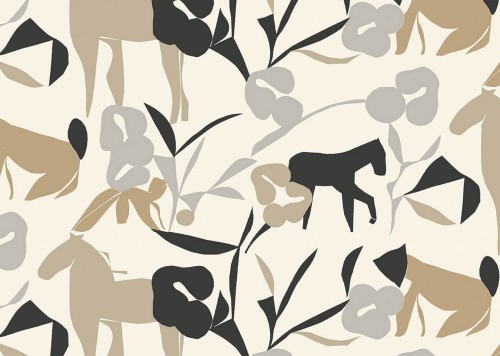 Tapeta stylizowane konie J&V 25926 Laidun Marimekko