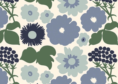 Tapeta kwiaty J&V 25931 Kukkatori Marimekko