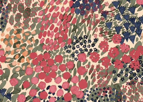 Tapeta abstrakcyjne kwiaty J&V 25937 Kukkameri Marimekko