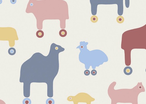 Tapeta zwierzęta na kółkach J&V 25985 Rulla Marimekko