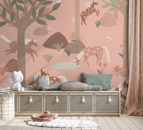 Mural las jednorożców Grandeco Boutique RB351 Daydreamers
