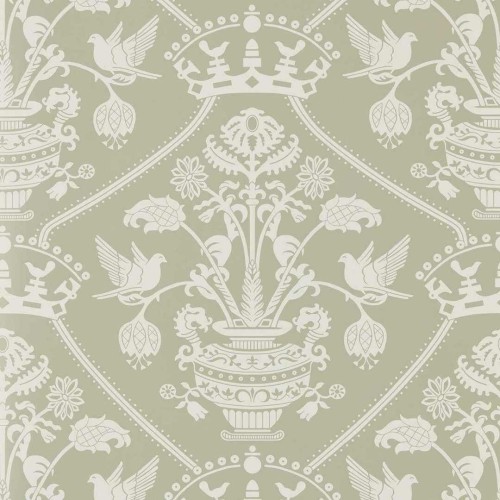 Tapeta z adamaszkiem Sanderson 217502 Highgrove Damask Highgrove