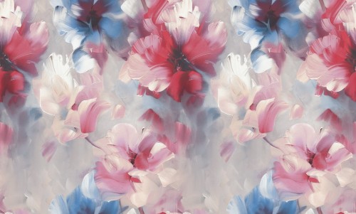 Tapeta kwiaty malarskie Grandeco VE3005 Very - 106 cm szer.