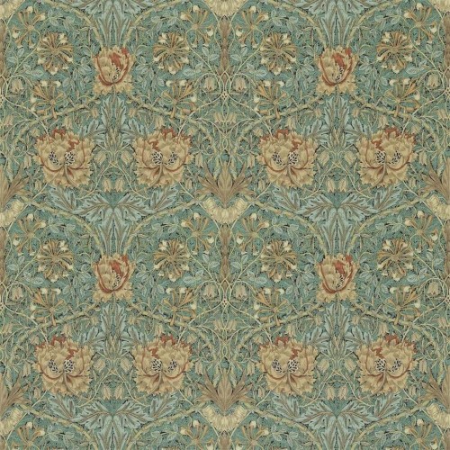 Tkanina z roślinnym wzorem Morris & Co. DMORHO202 Honeysuckle & Tulip Morris & Friends Fabric Volume II