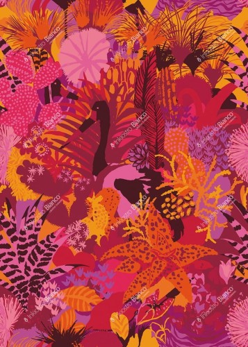 Fototapeta egzotyczna flora i fauna Inkiostro Bianco GIUNGO BONGO INKICOC2504 Ken Scott Unconventional