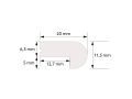 Zwieńczenie / listwa malowana biała TP003P Mardom Decor – wys. 2 cm
