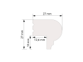 Zwieńczenie / listwa malowana biała TP005P Mardom Decor – wys. 2,7 cm