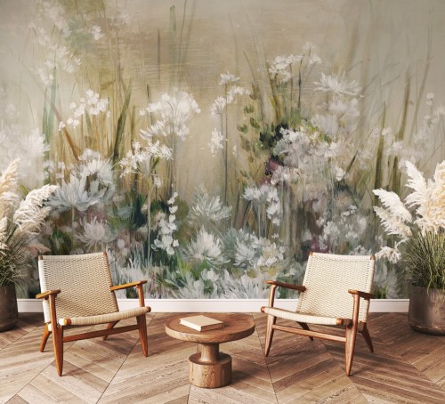 Fototapeta łąka w artystycznym stylu Wall Art Amarillo