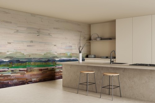 Fototapeta wiejski krajobraz w formie kolażu Wall Art Arroz