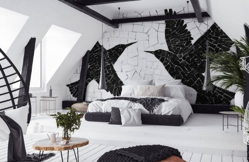Fototapeta mozaikowe ptaki Wall Art Birds
