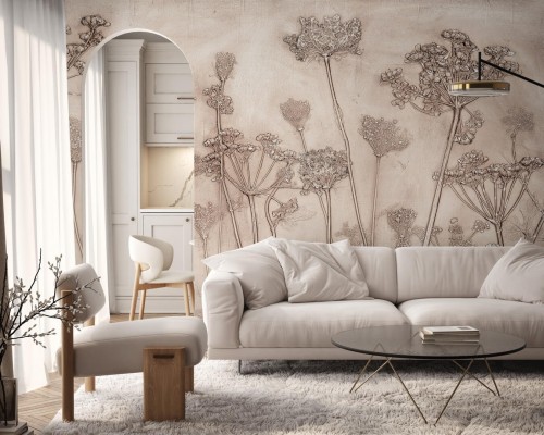 Fototapeta nowoczesna łąka Wall Art Erbario