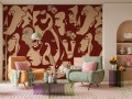 Fototapeta twarze Wall Art Faces Burgundy