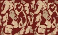 Fototapeta twarze Wall Art Faces Burgundy