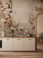 Fototapeta malarskie kwiaty Wall Art Marron