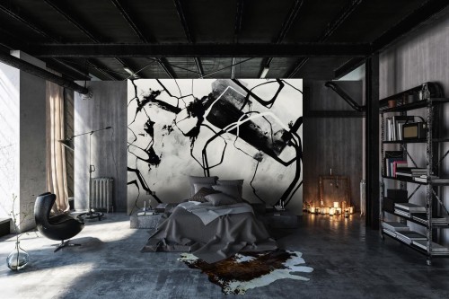 Fototapeta organiczne nieregularne formy Wall Art Memphis