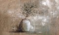 Fototapeta gałązka oliwna w glinianym dzbanie Wall Art Olivio