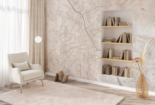 Fototapeta plan miasta Wall Art Varsovia