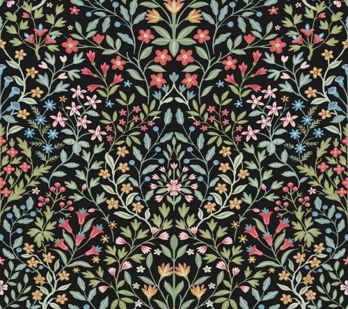 Tapeta roślinna w stylu cottage York Wallcoverings MF4721 Garden Terrace Magnolia Home 4