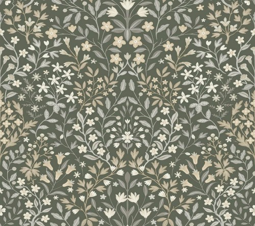 Tapeta roślinna w stylu cottage York Wallcoverings MF4722 Garden Terrace Magnolia Home 4