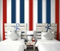 Tapeta szerokie pasy Wallquest SR21200 Nantucket Stripes Revisited