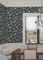 Tapeta botaniczna z ptakami York Wallcoverings MX9661 Peacock Estate Astoria