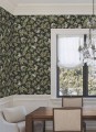 Tapeta botaniczna z ptakami York Wallcoverings MX9662 Peacock Estate Astoria