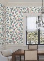 Tapeta botaniczna z ptakami York Wallcoverings MX9666 Peacock Estate Astoria