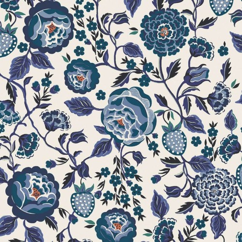 Tapeta kwiaty i owoce Cath Kidston 125498