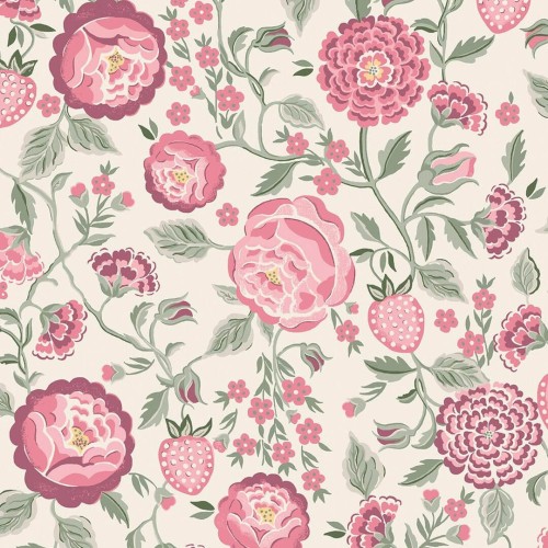 Tapeta kwiaty i owoce Cath Kidston 125499