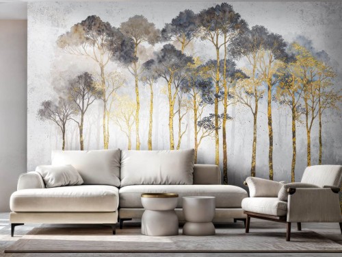 Fototapeta drzewa w mglistym lesie Wallcraft Horus 1060 31 2501