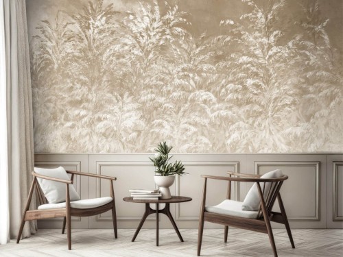 Fototapeta liście rozmywające się w miękkiej mgle Wallcraft Whisper 1110 31 2501
