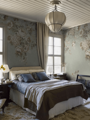 Mural kwiaty vintage Boras Tapeter Studio 9715W Hortensia Grand