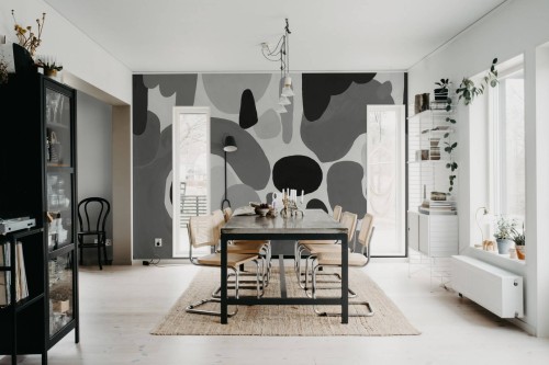 Fototapeta abstrakcyjna Rebel Walls R18909 Color Clicks Gray Hot Pops