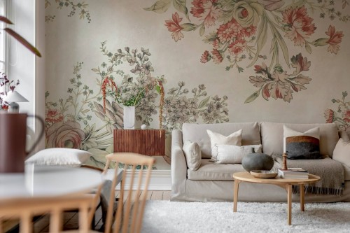 Fototapeta kwiaty Rebel Walls R20688 Bold Floral Pink Hot Pops