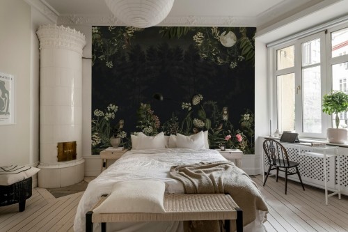Fototapeta senna scena leśna Rebel Walls R20914 Owl Forest Night Hot Pops