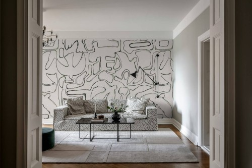 Fototapeta abstrakcyjne kształty Rebel Walls R21183 Peaceful Beige Hot Pops