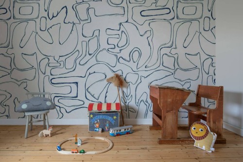 Fototapeta abstrakcyjne kształty Rebel Walls R21184 Peaceful Blue Hot Pops