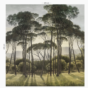 1 szt / 24H Fototapeta drzewa Rebel Walls R18839 Pine Wood Green Scenic Landscapes -  W: 225 cm x H: 235 cm 