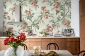 Fototapeta pnącza róż Rebel Walls R21171 Rose Garland Pink Hot Pops