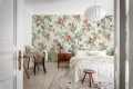 Fototapeta pnącza róż Rebel Walls R21171 Rose Garland Pink Hot Pops