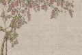Fototapeta pnącza wisterii Rebel Walls R21381 Wisteria Garden Beige Hot Pops
