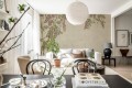 Fototapeta pnącza wisterii Rebel Walls R21381 Wisteria Garden Beige Hot Pops