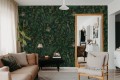 Fototapeta tropikalna flora i fauna Rebel Walls R21385 Tropical Harmony Dark Hot Pops