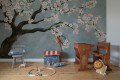 Fototapeta kwitnące drzewo Rebel Walls R21423 Calm Blossom Pink Hot Pops