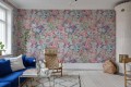 Fototapeta kwiaty retro Rebel Walls R21146 Flowerhaze Pink Hot Pops