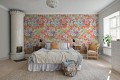 Fototapeta kwiaty retro Rebel Walls R21147 Flowerhaze Color Hot Pops