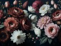 Fototapeta kwiaty Rebel Walls R21530 Bouquet in Bloom Dark Hot Pops